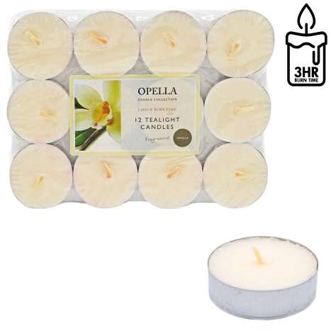 Opella Tealights 12 Pack - Vanilla