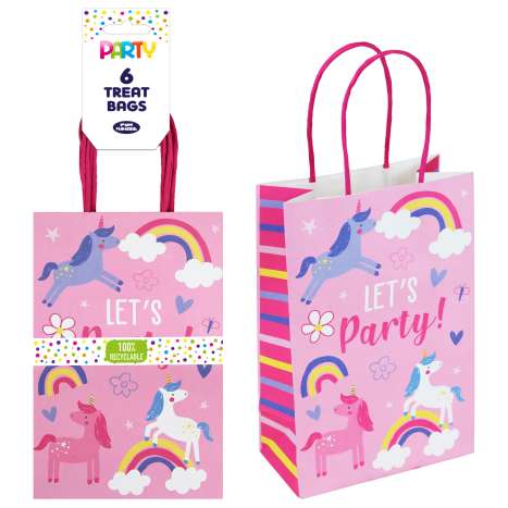 Party Treat Bags 6 Pack - Unicorns