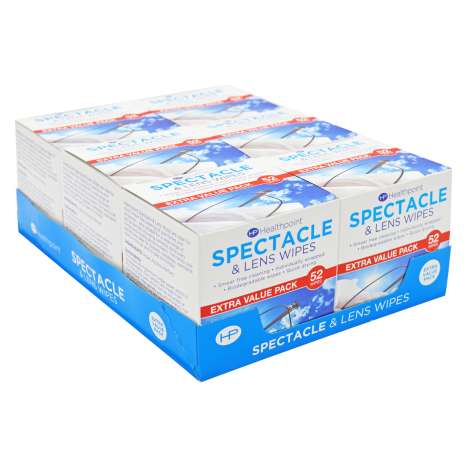 Healthpoint Spectacle & Lens Wipes 52 Pack