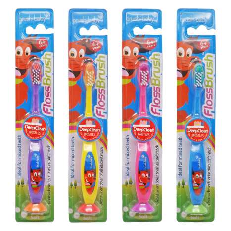 Brush-Baby FlossBrush Toothbrush (6+ Years) - Assorted Colours