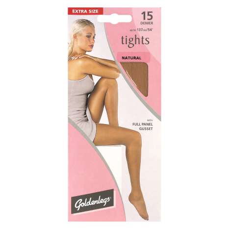 Extra Large Tights 15 Denier - Natural