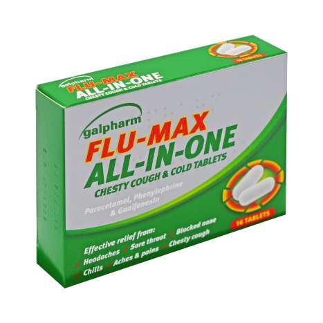 Galpharm Flu-Max All-In-One Tablets 16 Pack