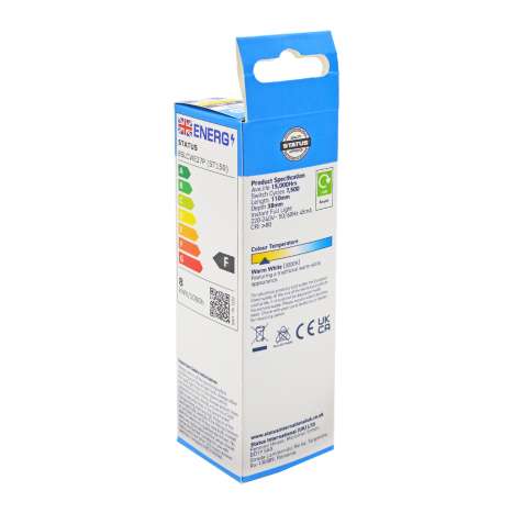 Status LED Candle Light Bulb (8w=60w) Large Screw (E27)