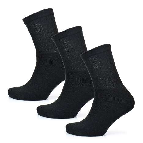 Men's Classic Sports Socks (Size: 6-11) 3 Pack - Black