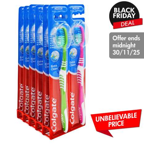Colgate Extra Clean Toothbrush - Assorted Colours