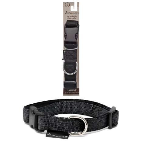 AllPetSolutions Adjustable Dog Collar (Large) - Black