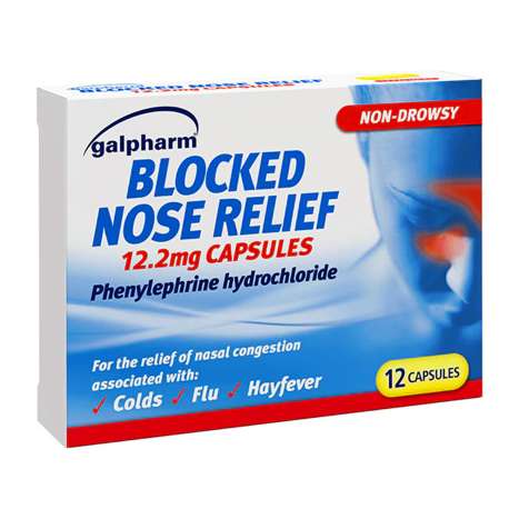 Galpharm Blocked Nose Relief Capsules 12 Pack