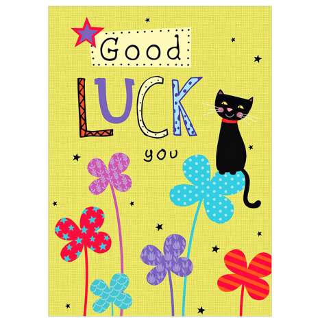 Garlanna Greeting Cards Code 50 - Good Luck Cat
