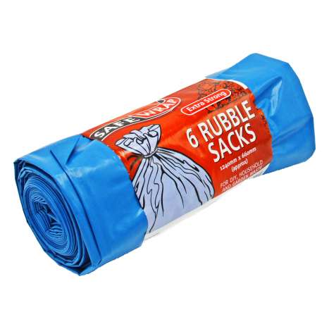 Safe Wrap Extra Strong Rubble Sacks - 6 Pack