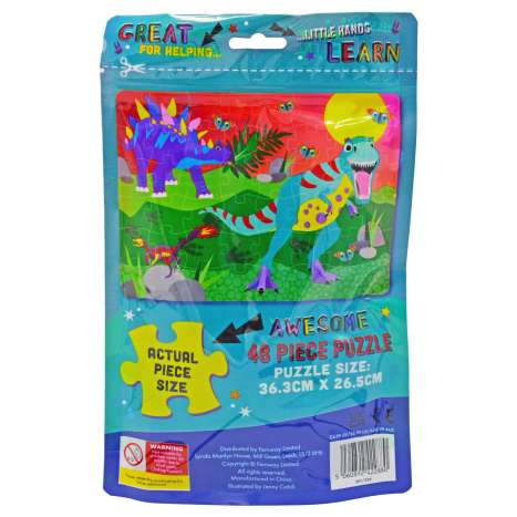 Little Learners Puzzle Bag (48 Pieces) - Dino Adventure