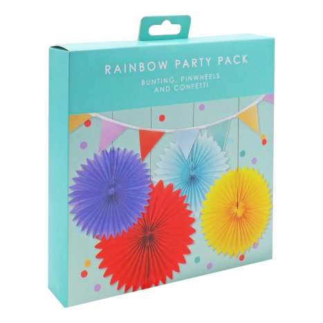 Party Decoration Pack (6 Piece) - Rainbow