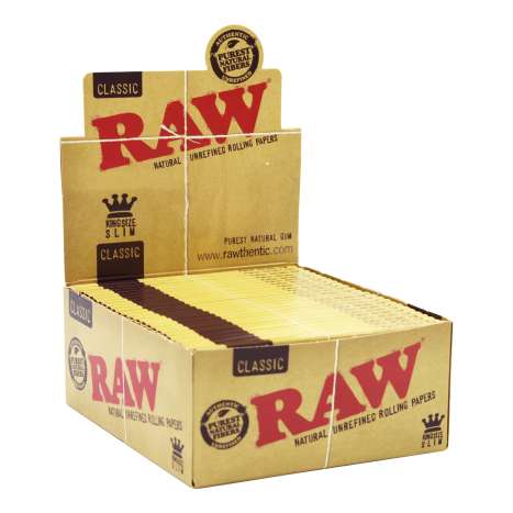 RAW Classic King Size Slim Rolling Papers 32 Pack