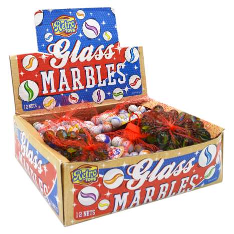 Glass Marbles 50 Pack - Assorted Designs