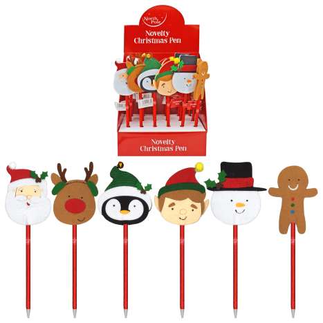 Christmas Novelty Felt Pens - Assorted Characters