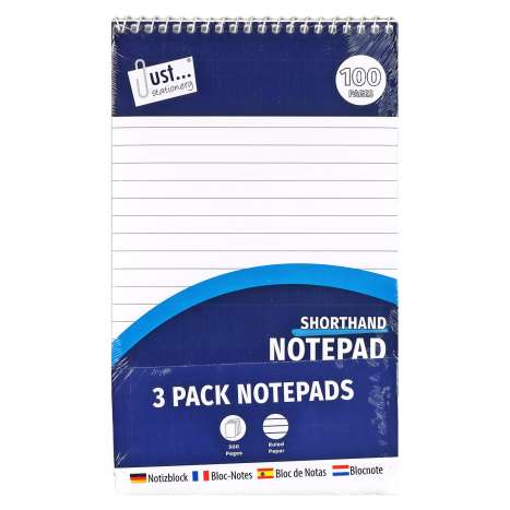 Shorthand Note Pad (150 Sheets) 3 Pack