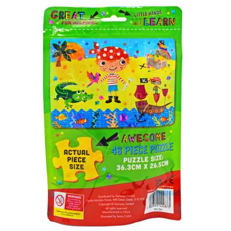 Little Learners Puzzle Bag (48 Pieces) - Pirate Treasure