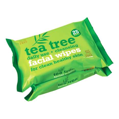 Tea Tree Facial Wipes 25 Pack (Twin Pack) - 50 Wipes