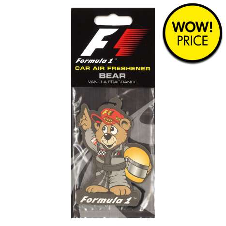 F1 Car Air Freshener - Bear (Vanilla)
