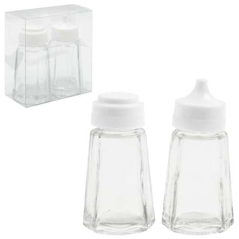 Glass Salt & Pepper Shaker Set (7cm x 4cm)