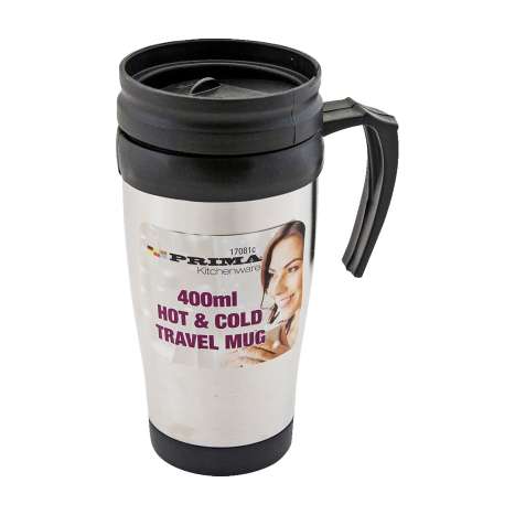 Prima Stainless Steel Hot & Cold Travel Mug 400ml