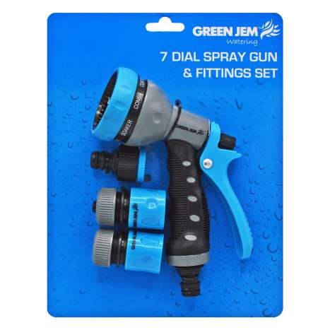 7 Pattern Spray Gun and Fittings Set