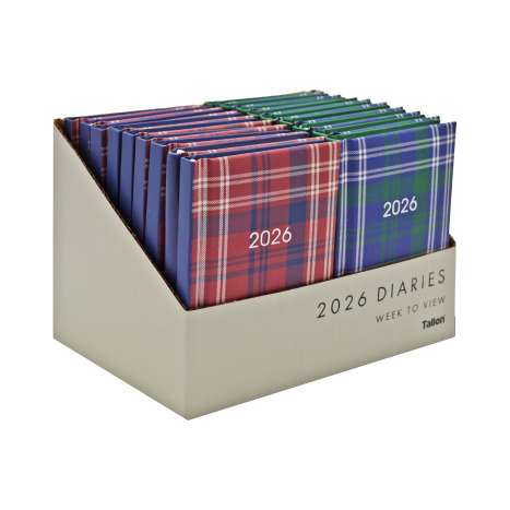 2026 Slimline Diary (16cm x 8.5cm) - Tartan