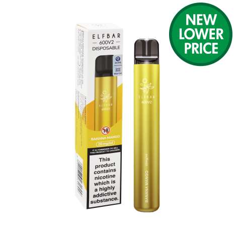 Elf Bar 600 V2 Disposable Vape (600 Puffs) - Banana Mango