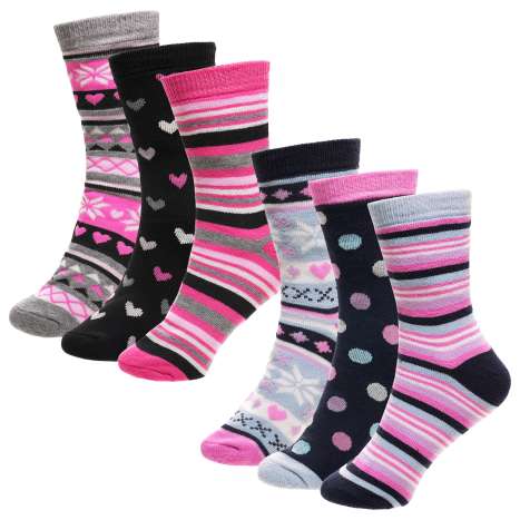 HeatGuard Ladies Thermal Socks 3 Pack (Size: 4-8) - Assorted Colours