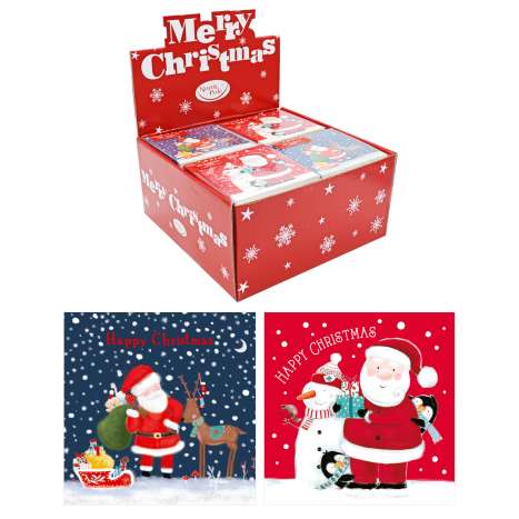 Boxed Christmas Cards In Display Box 20 Pack - Santa
