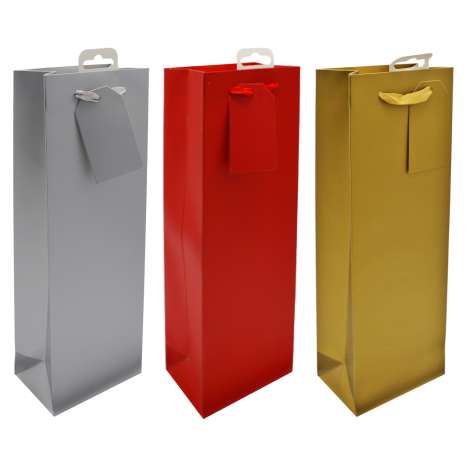 Christmas Bottle Bags - Assorted Colours