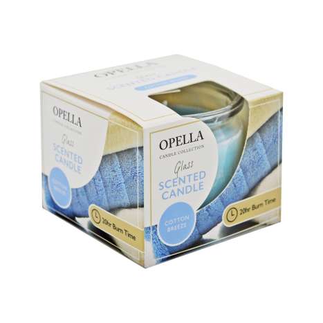 Opella Scented Glass Candle (7cm) - Cotton Breeze