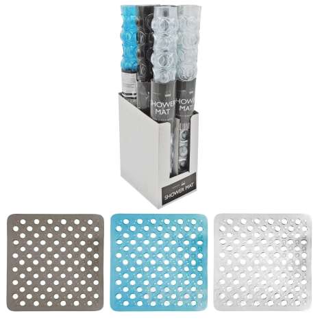 Country Club Shower Mat (43cm x 43cm) - Assorted Colours