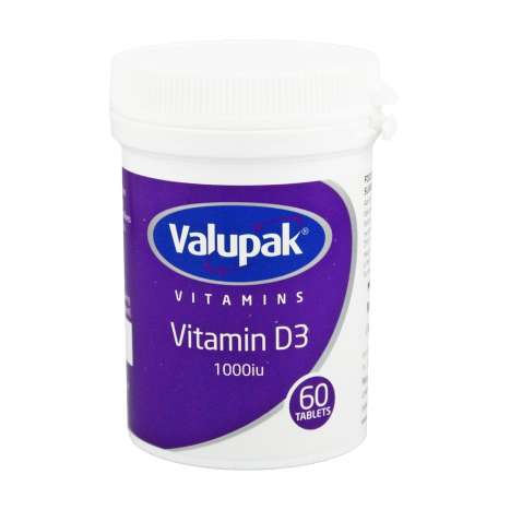Valupak Vitamin D3 Tablets 1000iu 60 Pack