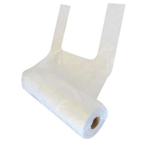 Natural Clear HD Polythene Vest Bags - Roll of 250
