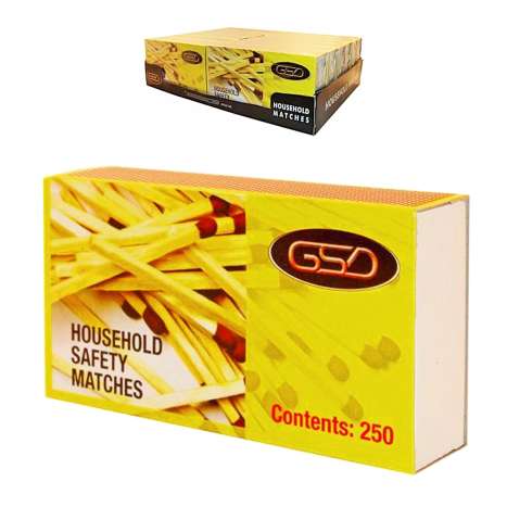 GSD Household Safety Matches 250 Sticks
