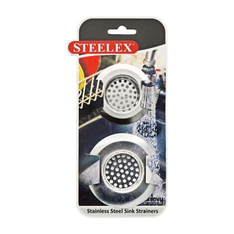 Steelex Stainless Steel Sink Strainer 2 Pack