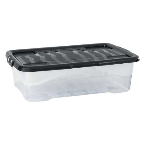 Curve Under Bed Storage Box with Lid 30L
