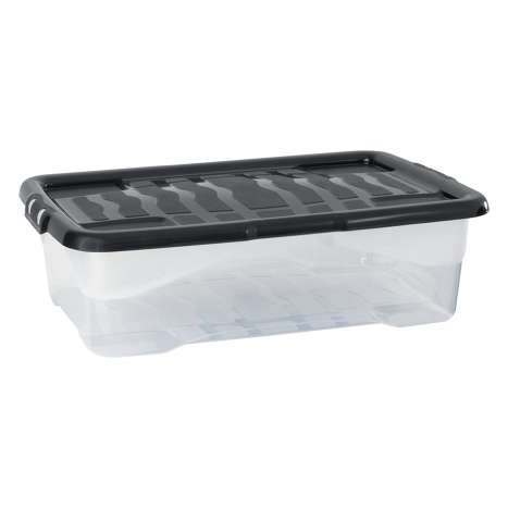 Curve Under Bed Storage Box with Lid (30L)