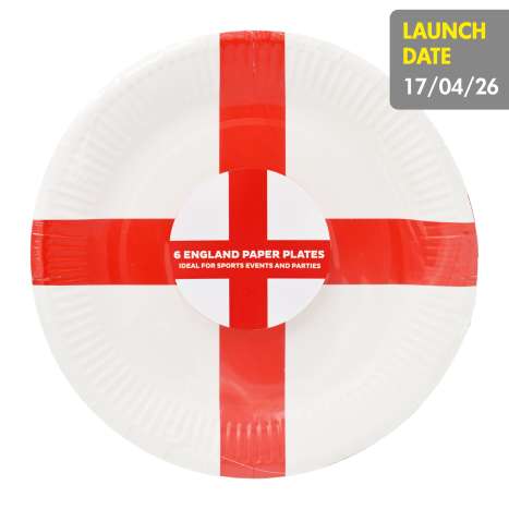 England (9") Paper Plates - 6 Pack