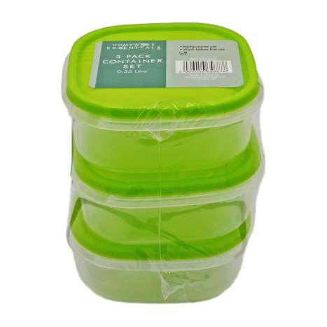 Homeware Essentials Container Set (330ml) 3 Pack