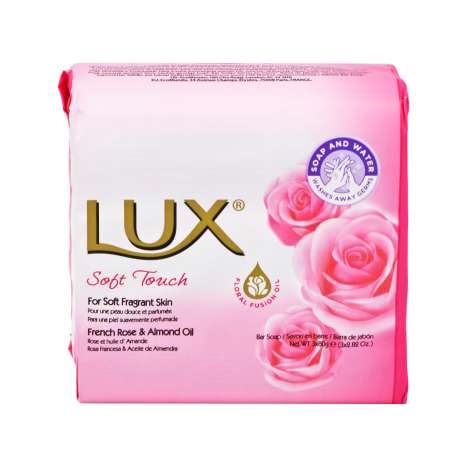 Lux Soft Touch Soap Bar 3 Pack - French Rose & Almond Oil