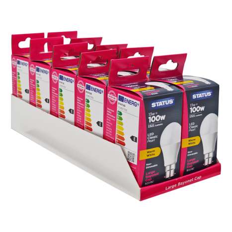 Status LED Classic Light Bulb (13w=100w) Bayonet (B22)