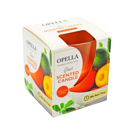 Opella Scented Glass Candle - Sicilian Citrus