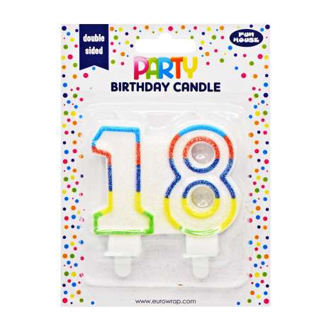 Number 18 Birthday Candle