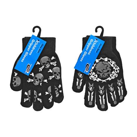 Homeware Essentials Children's Gripper Gloves - Skulls