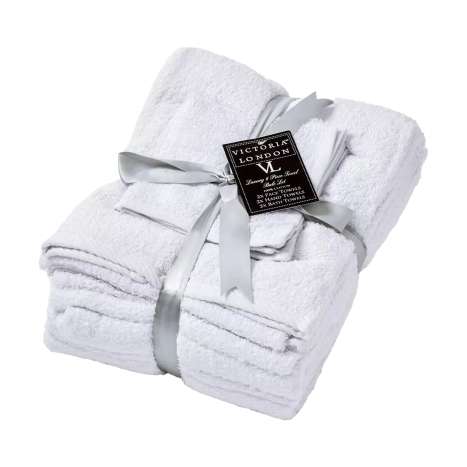 Victoria London (6 Piece) Towel Bale Set – White