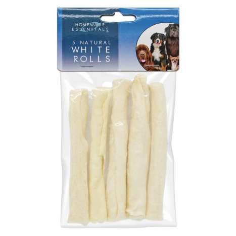 Homeware Essentials Natural White Rolls 5 Pack - Approx 60g/12cm