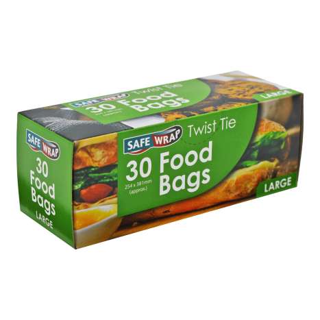 Safe Wrap Food Bags (25.4cm x 38.1cm) 30 Pack - Large