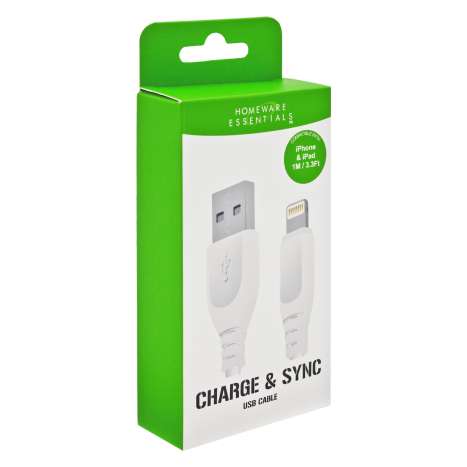 Homeware Essentials iPhone Lightning to USB Cable 1M
