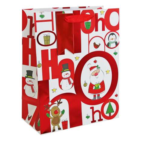 Large Gift Bags (26.5cm x 33cm) - Ho Ho Ho